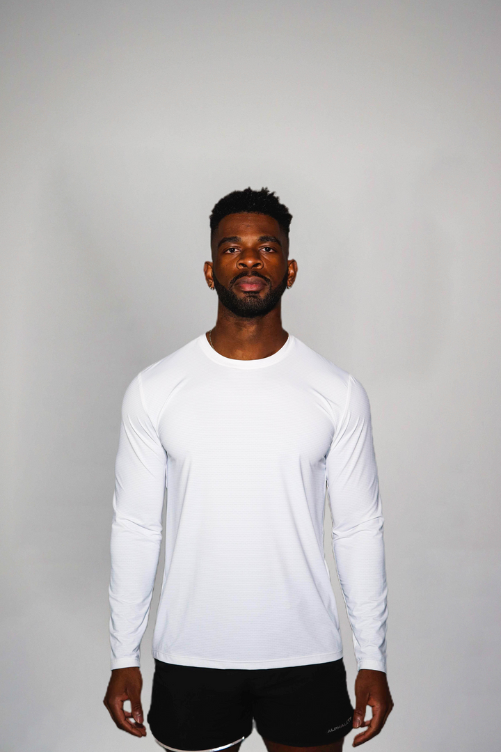 All-Performance Men's White Long Sleeve