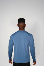 Load image into Gallery viewer, All-Performance Men&#39;s Ocean Blue Long Sleeve
